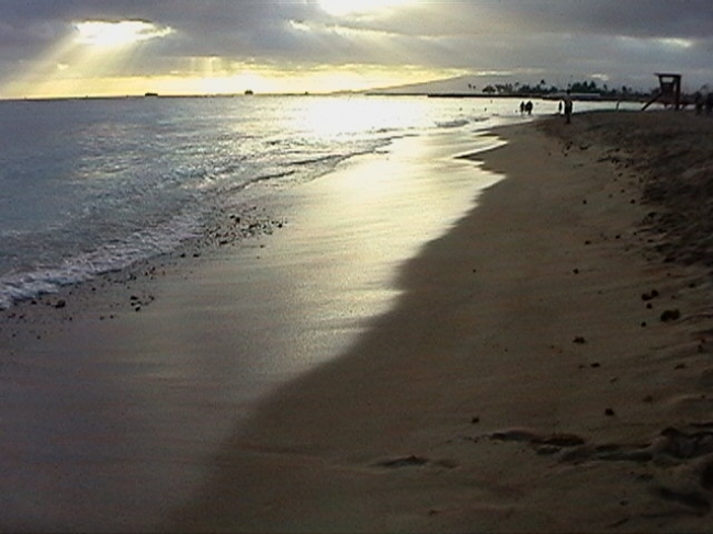 Beach at Fort De Russy Beach Park, 