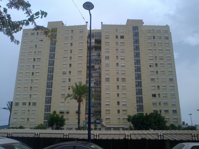 Rear side of Emperatriz A and B, seen from Calle de Santander
