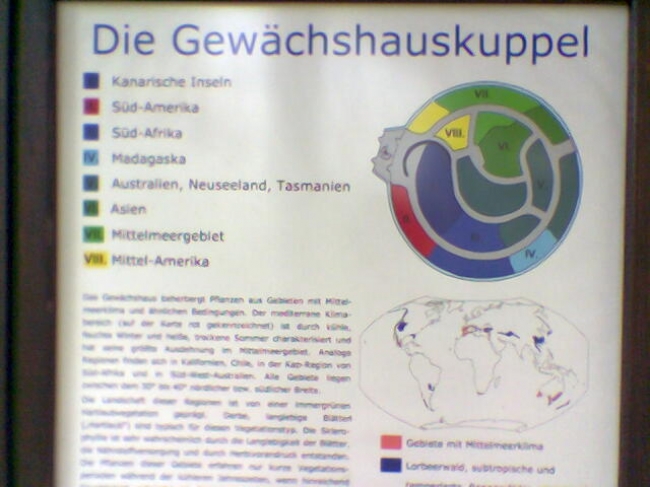 Die Gewächshauskuppel, des Botanischen Gartens der Universität Düsseldorf