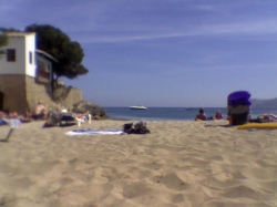 On the beach of Cala Gat