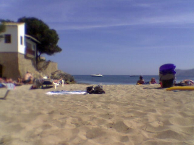 On the beach of Cala Gat, 