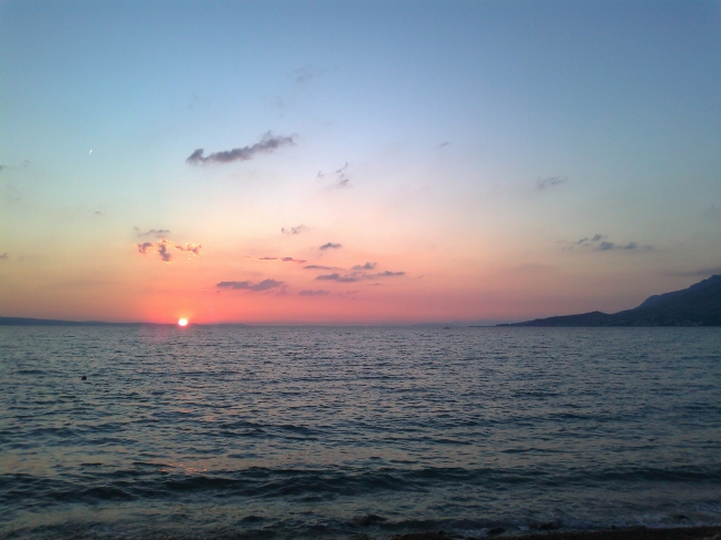 Sunset on Makarska Riviera, 