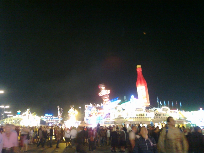 Festwiesen at night, Oktoberfest 2012