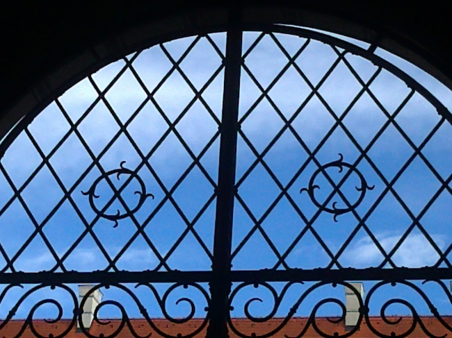 Wrought iron pattern, in one of the buildings between Odeonsplatz, Hofgarten etc, opposite Altes Residenztheater