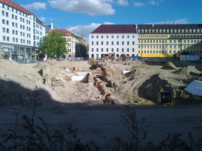 The Digs, in Munich, just behind Neues Rathaus, where a new U-Bahn station is going to be built, but before that can happen, the archeologist take over and dig up the ...