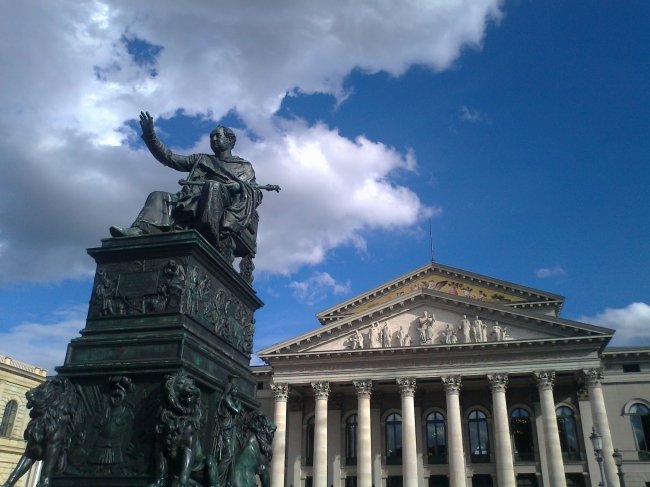Statue and Portal of the Munich Opera House, 