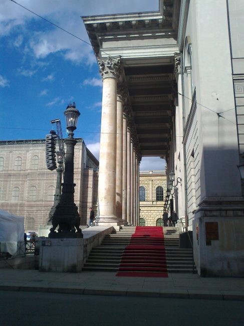 Red carpet at the Opernhaus, the festivities are over, the president is gone, all left is the red carpet...