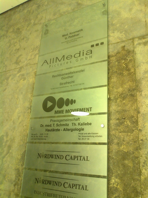 AllMedia Pictures, MME Moviement, Nordwind Capital, in the passages near Theatinerstraße