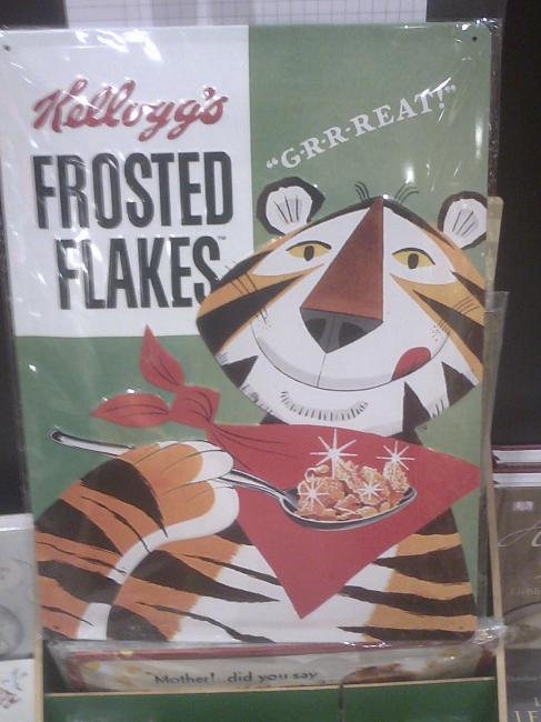 Kellogg's Frosted Flakes, old ad, "G-R-R-Reat!", Frosties, as nostalgia has it, grrrreat cereals