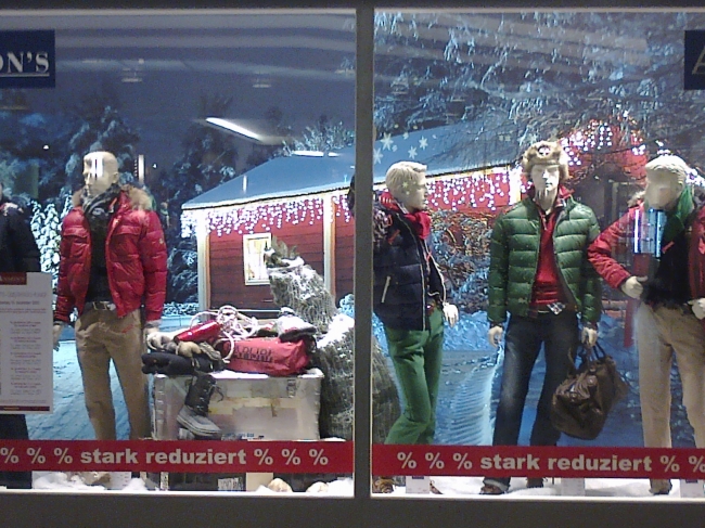 store window of Anson's RRZ, store window of Anson's Düsseldorf