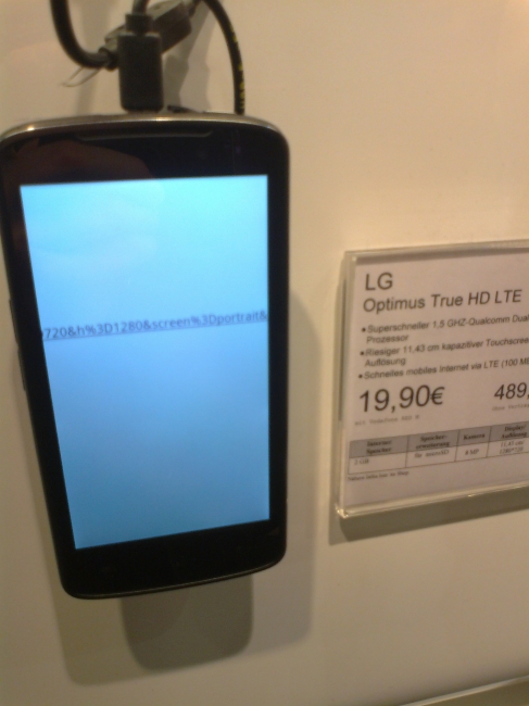 LG Optimus True HD LTE, 