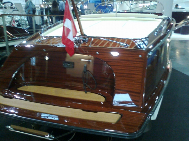 Stern of a Boesch motorboat, Boot Düsseldorf 2013