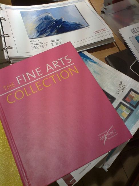 The "Fine Arts Collection" art prints catalogue, seen at Karstadt art shop