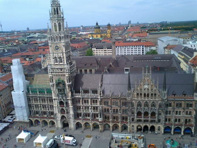 Blick über München, Rathaus, 