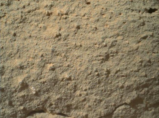 Texture of 'Gillespie Lake' Rock,  Annotated Image Click on the image for larger version This image from NASA's Curiosity rover shows the great diversity of grains found on the surface of a M...