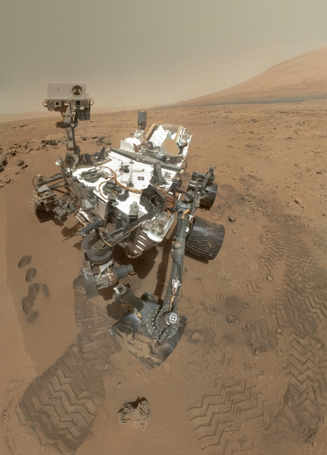 High-Resolution Self-Portrait by Curiosity Rover Arm Camera, On Sol 84 (Oct. 31, 2012), NASA's Curiosity rover used the Mars Hand Lens Imager (MAHLI) to capture this set of 55 high-resolution images, which were stitche...