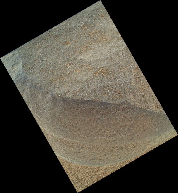 'Bathurst Inlet' Rock on Curiosity's Sol 54, Close-Up View, This is the highest-resolution view that the Mars Hand Lens Imager (MAHLI) on NASA's Mars rover Curiosity acquired of the top of a rock called "Bathurst Inle...