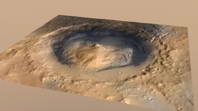 'Mount Sharp' Inside Gale Crater, Mars,  Figure 1 Figure 2 Click on an individual image for full resolution tiff image Curiosity, the big rover of NASA's Mars Science Laboratory mission, will land ...