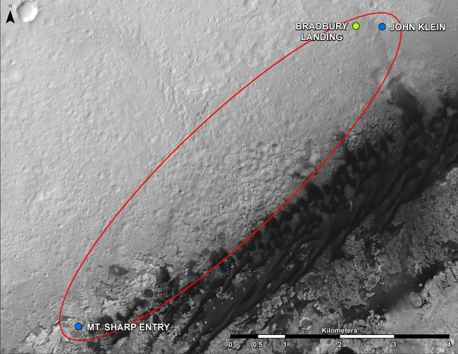 From 'Glenelg' to Mount Sharp, This map shows where NASA's Mars rover Curiosity landed in August 2012 at "Bradbury Landing"; the area where the rover worked from November 2012 through May ...