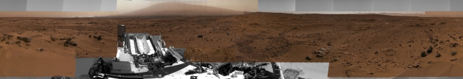 Billion-Pixel View From Curiosity at Rock Nest, White-Balanced, <br><br>Image credits: NASA/JPL-Caltech/MSSS<br>Image released by NASA on 2013-06-19 as catalog id PIA16918