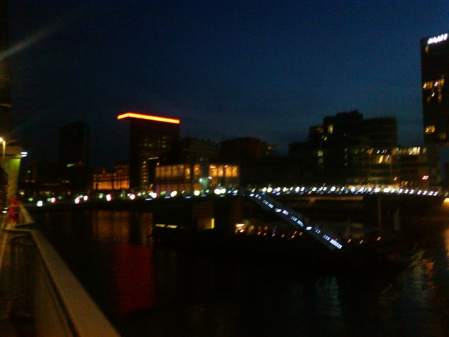 Nighttime at Medienhafen, 