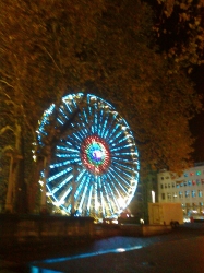 A giant Ferris Wheel i...