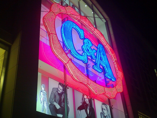 The new C&A part III, the newly lit LED logo