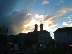 Dramatic sky over Frau...