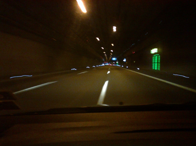 German Autobahn tunnel, in Hessen