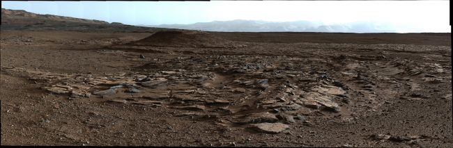 Sets of Beds Inclined Toward Mount Sharp, Figure 1 Click on the image for larger version This image from the Mast Camera (Mastcam) on NASA's Curiosity Mars rover looks to the west of the Kimberley wa...