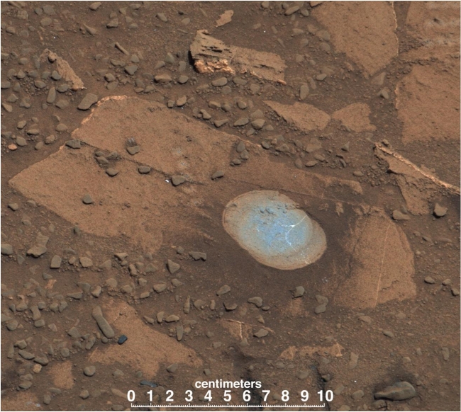 A Bonanza of Clues About Mars, A swept Martian rock called "Bonanza King" can be seen in this image take by NASA's Mars Curiosity rover. This rock is located across the boundary that defin...
