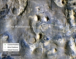 Map of Curiosity Mars ...