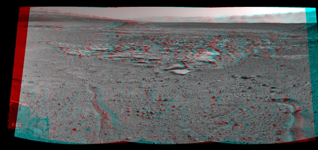 Curiosity's View From Arrival Point at 'The Kimberley' Waypoint (Stereo), NASA's Curiosity Mars rover recorded this stereo view of various rock types at a waypoint called "the Kimberley" shortly after arriving at the location durin...