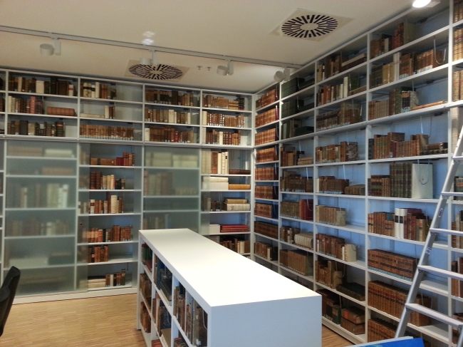 Sammlung alter historischer, schöner und wertvoller Bücher, in der Stadtbibliothek / Zentralbibliothek Duisburg