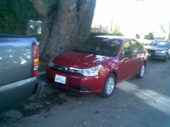 Ford, parked with marked tires, Studio City, near NBC