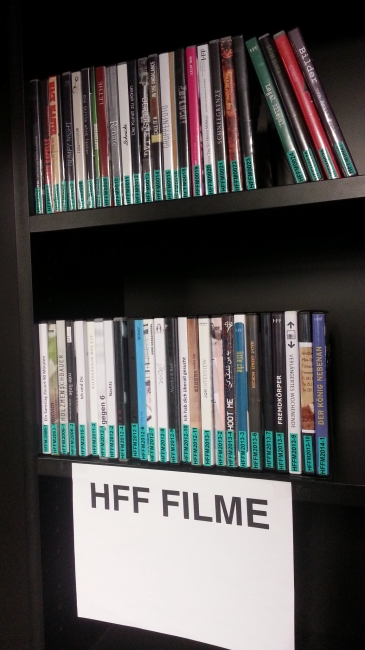 HFF Hochschulfilme, Filme derzeitiger Studenten in der Bibliothek, Hochschule für Fernsehen und Film München