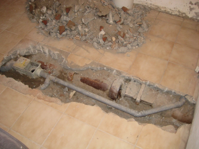 New drain, cellar