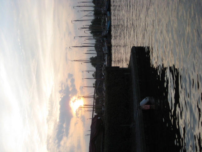 Harbour and sunset, 