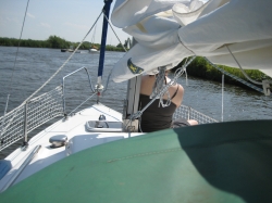 Aboard a boat