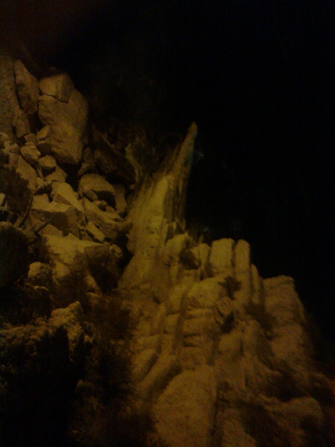 Rocks on the outlook, at night, 