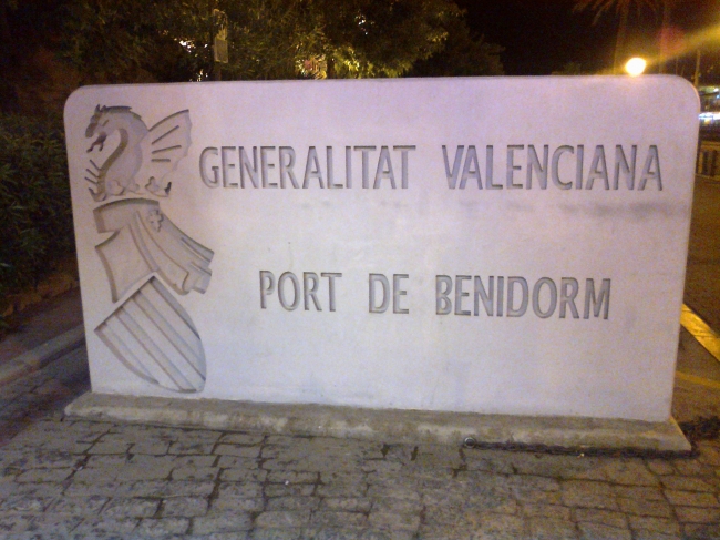Port de Benidorm, Generalitat Valencia, sign