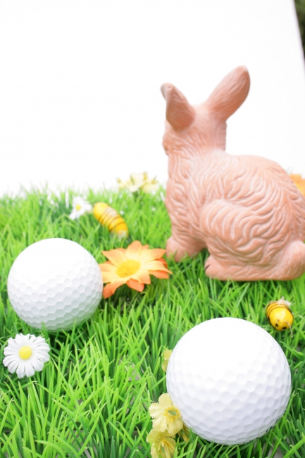 IMG_4106_zwei_Golfbälle_Hase-von-hinten_auf_künstlicher_Wiese.JPG, 