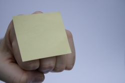 Blank Post-it note on ...