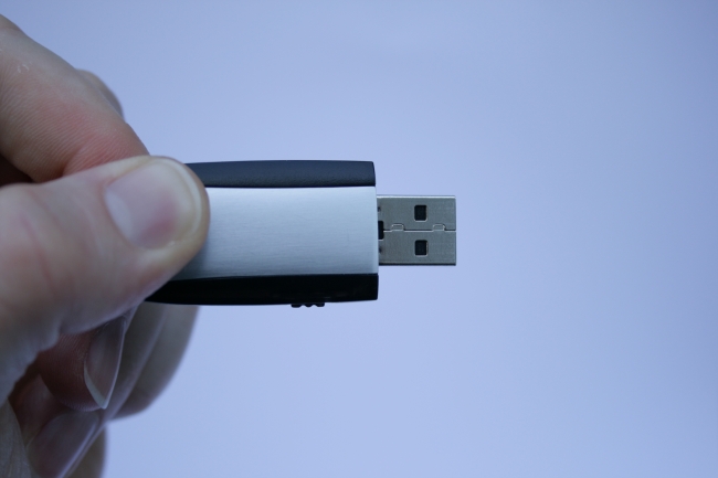 Side view of a USB mobile key drive, 