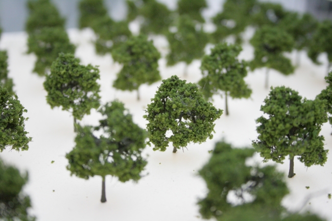 Model trees, This might look like the popular miniature effect in action, but it actually IS a model of a field of trees