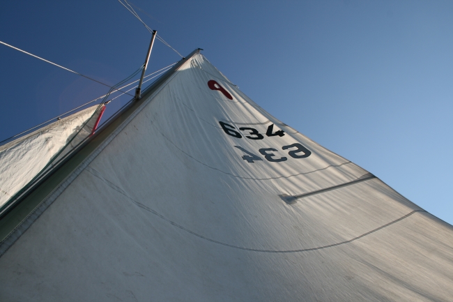Sail, Looking up from the boat deck to the top of the mast