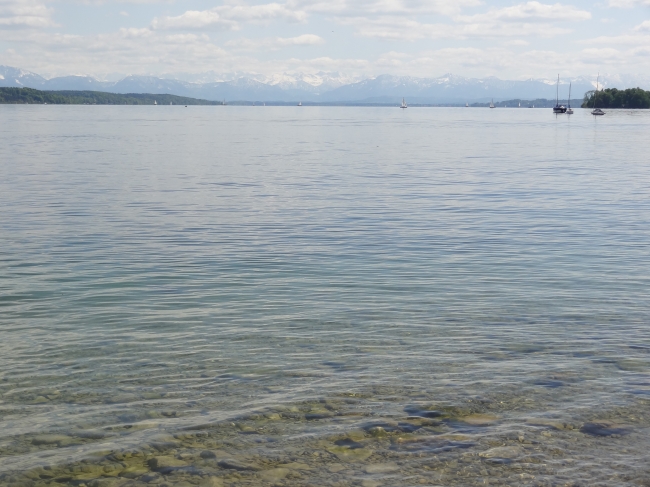 Die Alpen am Starnberger See, in der Nähe von München