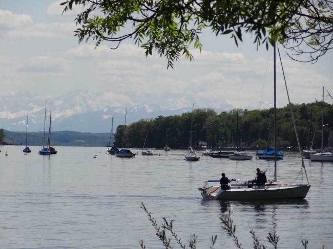 Segelboote, Starnberger, in der Nähe von München