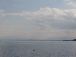 The Alps on the horizon