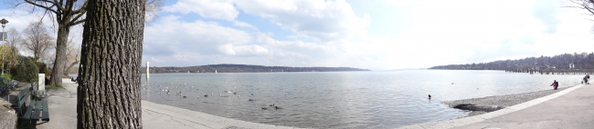 Panorama of the promenade, Starnberger See